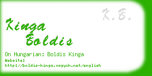 kinga boldis business card